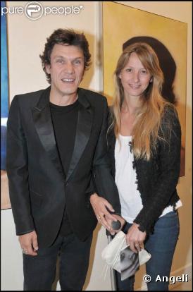 Marc et Sarah Lavoine en 2008. Ils ont aujourd'hui deux enfants : Yasmine et Roman