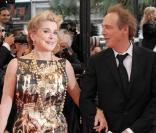 Jean-Paul Roussillon avec l'équipe du film Un conte de Noël, Catherine Deneuve et Arnaud Dépléchin.