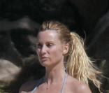 Nicolette Sheridan en vacances à St Barth