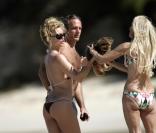 Nicolette Sheridan en vacances à St Barth