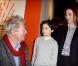 Le dessinateur Sempé, Maxime Dofart (héros du film  Le Petit Nicolas ) et Anne Goscinny (file de l'auteur Goscinny) étaient hier à l'exposition consacrée au Petit Nicolas, à la mairie de Paris, à l'occasion du 50e anniversaire du petit personnag