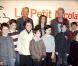 Bertrand Delanoë, Sempé, Anne Goscinny, Maxime Godart (et ses copains) étaient hier à l'exposition consacrée au Petit Nicolas, à la Mairie de paris, à l'occasion du 50ème anniversaire du petit personnage