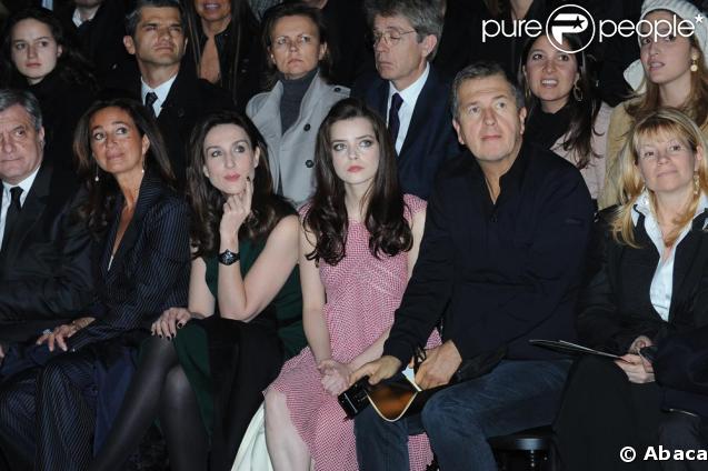 Elsa Zylberstein et Mario Testino au défilé Dior à Paris vendredi 6 mars
