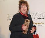 Yolande Moreau et son César de la meilleure actrice, pour son rôle dans le formidable Séraphine, au théâtre du Châtelet, le 27 mars 2009 !