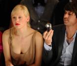 Le top model et amie de Patrick Poivre d'Arvor, Anna Sherbinina lors du défilé Ungaro, le 8 mars 