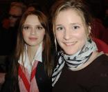 Sara Forestier et Natacha Régnier au défilé Agnès B ce mardi matin à Paris