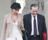 Rachida Dati et Roger Karoutchi sortent du Conseil des ministres. 11/03/09