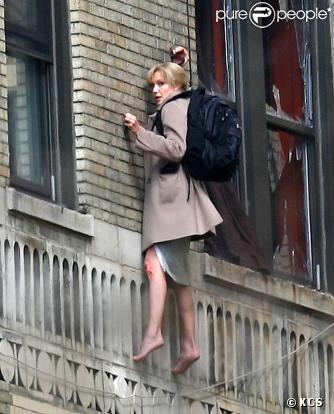 Angelina Jolie, sur le tournage de Salt, de Phillip Noyce, en mars 2009, à Washington !