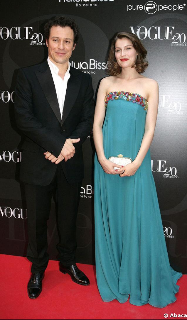 La comédienne et mannequin Laetitia Casta et l'acteur italien Stefano Accorsi, un couple très glamour formé en 2003