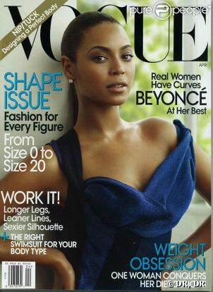 Beyonce la diva en couverture du Vogue US au mois d'avril 2009