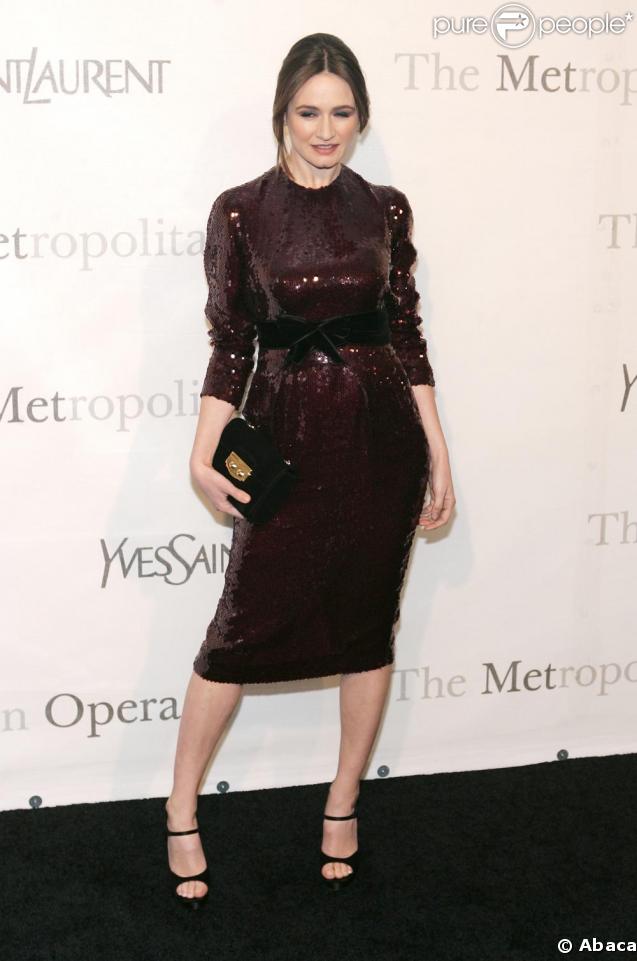 Emily Mortimer au 125e anniversaire du Metropolitan Opéra à New York le 15 mars