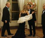 Les Sarkozy recoivent à l'Elysée en l'honneur du Président libanais, le 16 mars 2009 : Brice Hortefeux et son épouse 