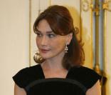 Caral Bruni-Sarkozy à l'Elysée lors du dîner organisé en l'honneur du Président libanais, le 16 mars 2009