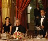Dîner en l'honneur du président libanais à l'Elysée, le 16 mars 2009. Ici avec Carla Bruni-Sarkozy 