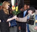 Julia Roberts, lors de la promo de Duplicity, à New York, où elle était pour participer au Late Show with David Letterman, le 17 mars 2009 !