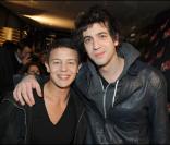 Amine et Max Boublil à l'anniversaire de NRJ 12, le 18 mars au VIP Room Theater.