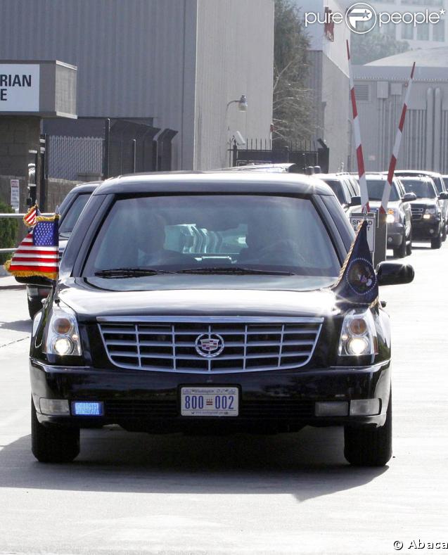 L'arrivée de Barack Obama à Los Angeles...