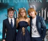 Daniel Radcliffe, Emma Watson (Hermione Granger), et Rupert Grint (Ron Weasley).