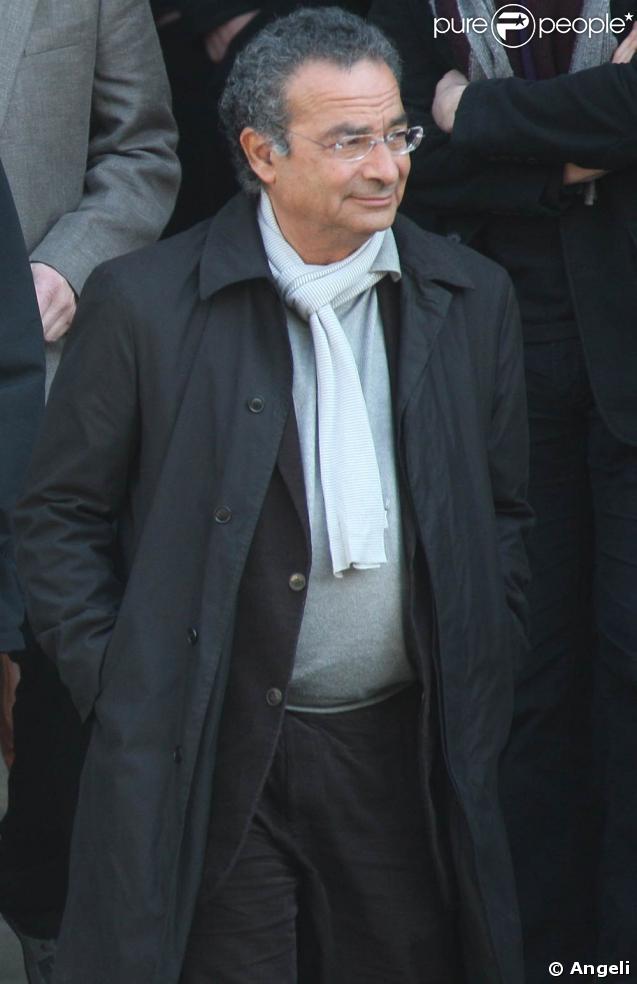 Jean Fauque aux obsèques d'Alain Bashung, le vendredi 20 mars 2009