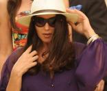 Monica Bellucci à Dubaï lors du tournoi de polo Cartier.