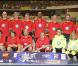 Claire Keim et son équipe, lors de la 4e édition de "Foot-Concert", qui s'est tenue à Lyon le 27 mars 2009 !