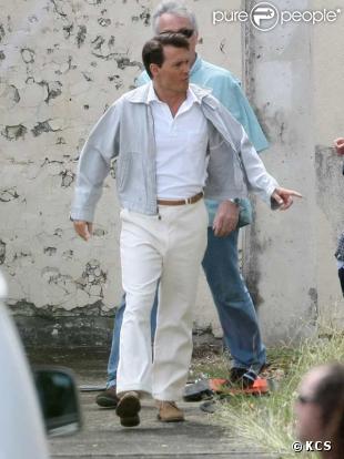 Johnny Depp en plein tournage de The Rum Diary à Porto Rico 