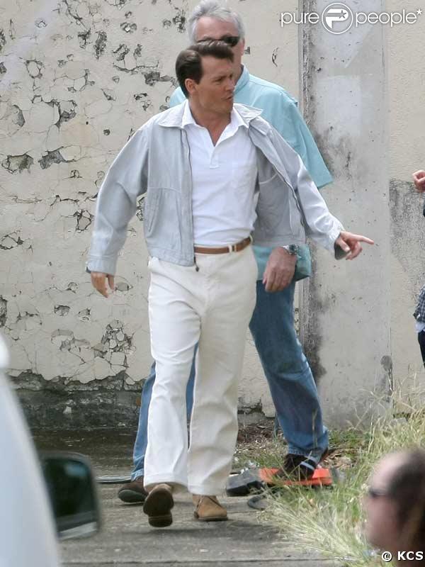 Johnny Depp en plein tournage de The Rum Diary à Porto Rico 