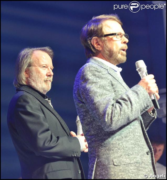 Benny Andersson et Björn Ulvaeus vrais membres du groupe ABBA sont venus fêter les 10 ans de la Comédie Musicale 
