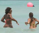Serena Williams célèbre sa... défaite après le tournoi de Key Biscayne, le 5/04/09