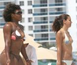 Serena Williams célèbre sa... défaite après le tournoi de Key Biscayne, le 5/04/09