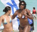 Serena Williams célèbre sa... défaite après le tournoi de Key Biscayne, le 5/04/09