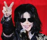 Michael Jackson lors de sa conférence de presse annonçant son retour sur scène 