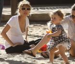 Nicole Richie et sa fille Harlow, à Los Angeles.