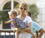 Nicole Richie et sa fille Harlow, à Los Angeles.