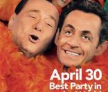 Nicolas Sarkozy et Silvio Berlusconi caricaturés pour la Fête de la Reine à Amsterdam