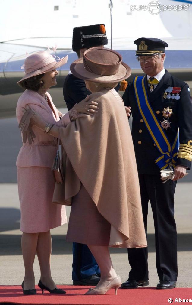 La reine Beatrix des Pays-Bas accueille Carl XVI Gustav et Silvia de Suède