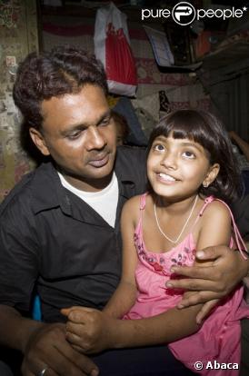 Rubina Ali de Slumdog Millionaire avec son père 