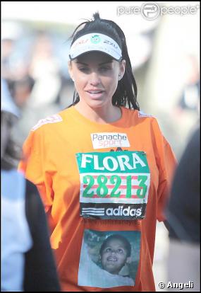 Katie Price au marathon de Londres