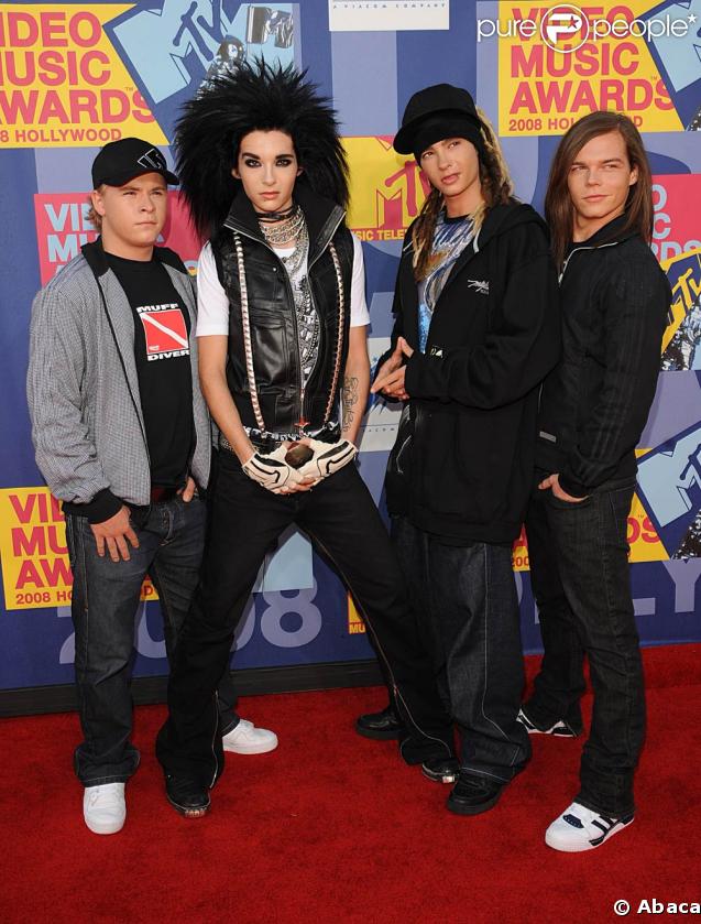 Le groupe Tokio Hotel aux MTV Video Music Awards, à Los Angeles en septembre 2008