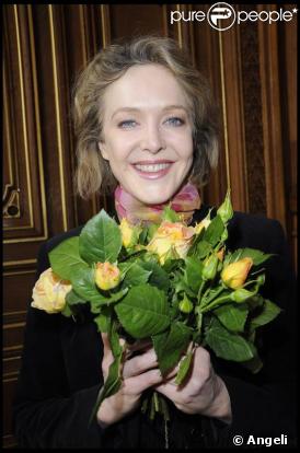Agnès Soral, marraine de la rose La Parisienne. 28/04/09