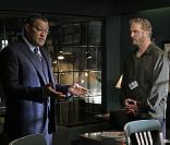 Les Experts : Las Vegas, Laurence Fishburne et William Petersen  