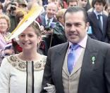    Charles-Philippe d'Orléans et Diane de Cadaval au mariage de Jean d'Orléans et de Philomena de Tornos y Steinhart en la cathédrale de Senlis.  </