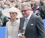    Prince Laurent de Belgique au mariage de Jean d'Orléans et de Philomena de Tornos y Steinhart en la cathédrale de Senlis.   