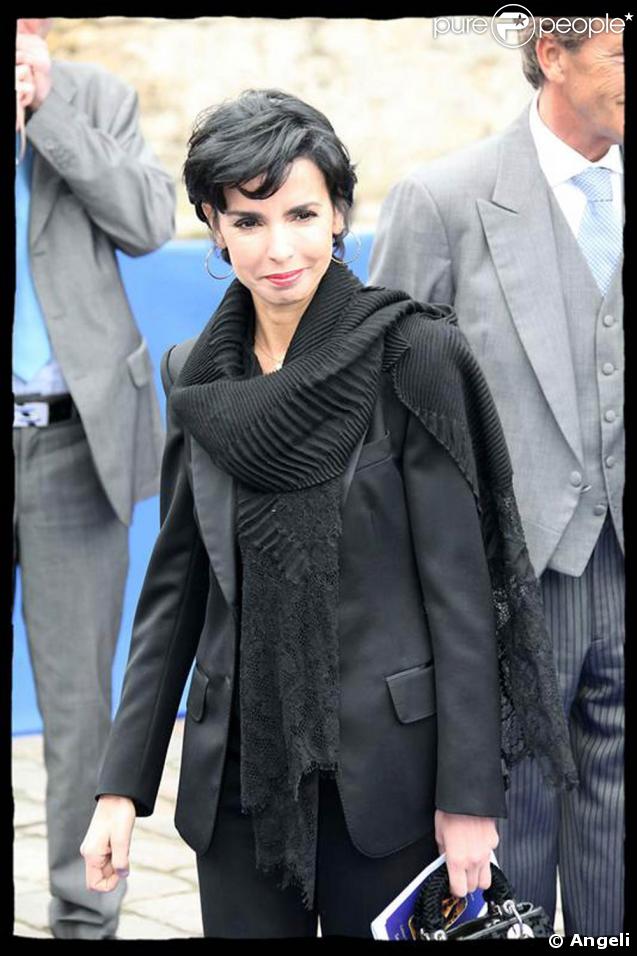   Rachida Dati au mariage de Jean d'Orléans et de Philomena de Tornos y Steinhart en la cathédrale de Senlis.   