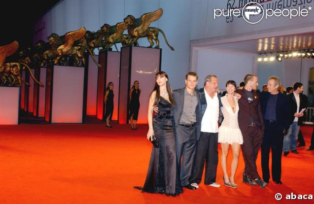 Heath Ledger, Terry Gilliam à la Mostra en 2005 avec l'équipe du film Les Frères Grimm