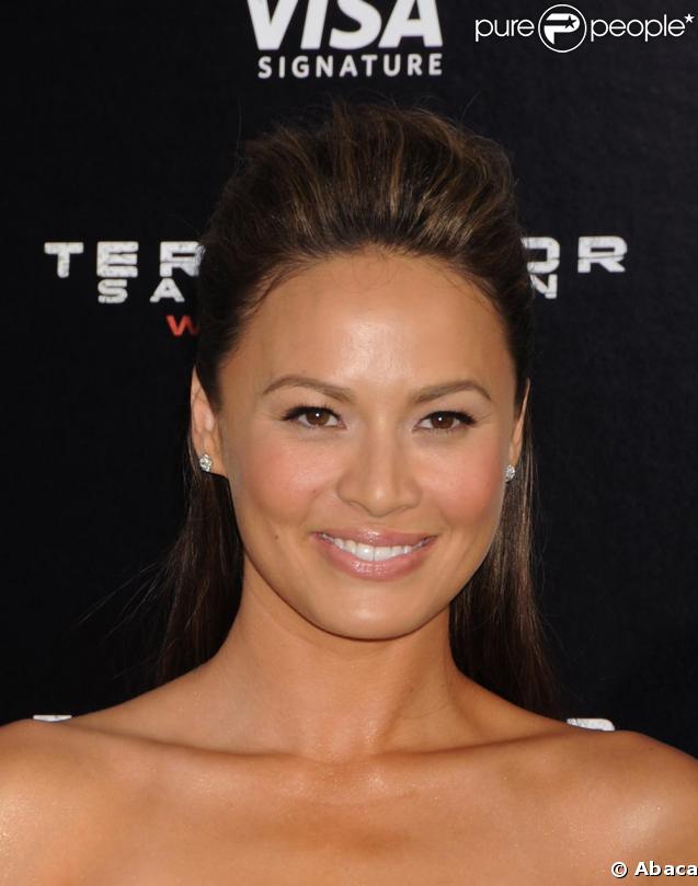 Moon Bloodgood à la première du film Terminator hier à Hollywood