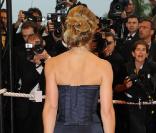 Anne-Sophie Lapix pour la montée des marches au Festival de Cannes le 15 mai 2009