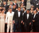 L'équipe du fillm Vengeance avec notamment Johnny Hallyday, Michelle Ye et Johnnie To à Cannes le 17 mai 2009 