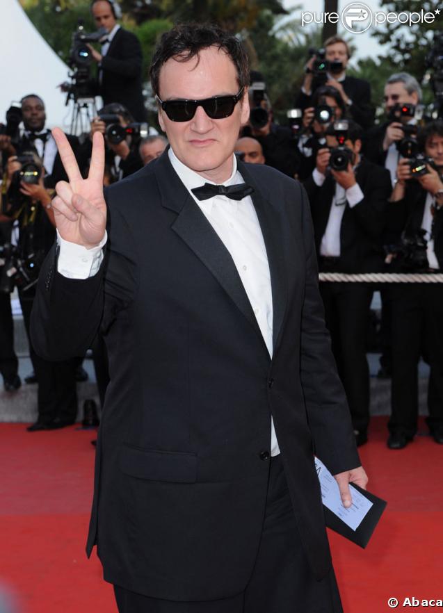 Quentin Tarantino pour la projection de Vengeance à Cannes le 17 mai 1009 