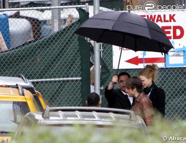 Nicole Kidman et son mari Keith Urban quittent un immeuble en construction à Manhattan